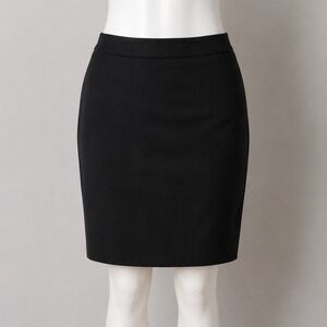 George Black Skirt Straight Flat Front Design Size 14 Y2K Back Slit